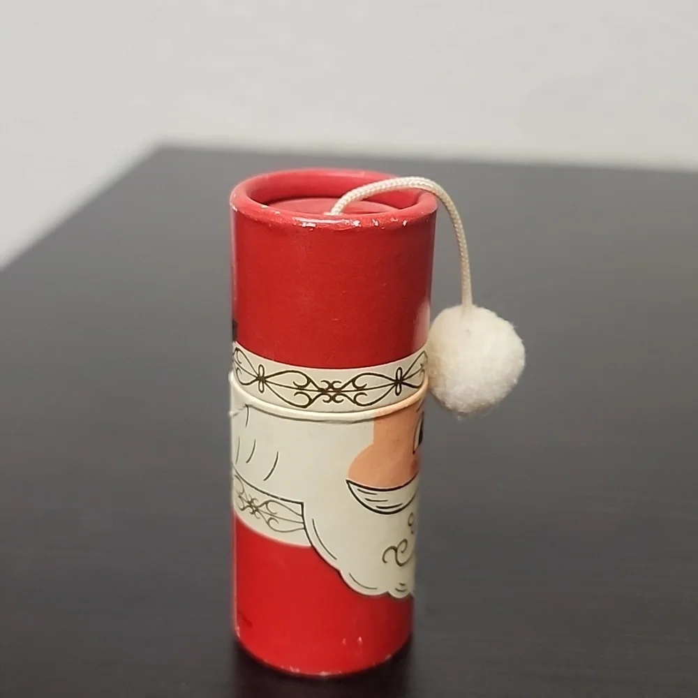 Capri 1966 Japan Santa Claus Match Holder Tube Match Box Christmas, Vintage